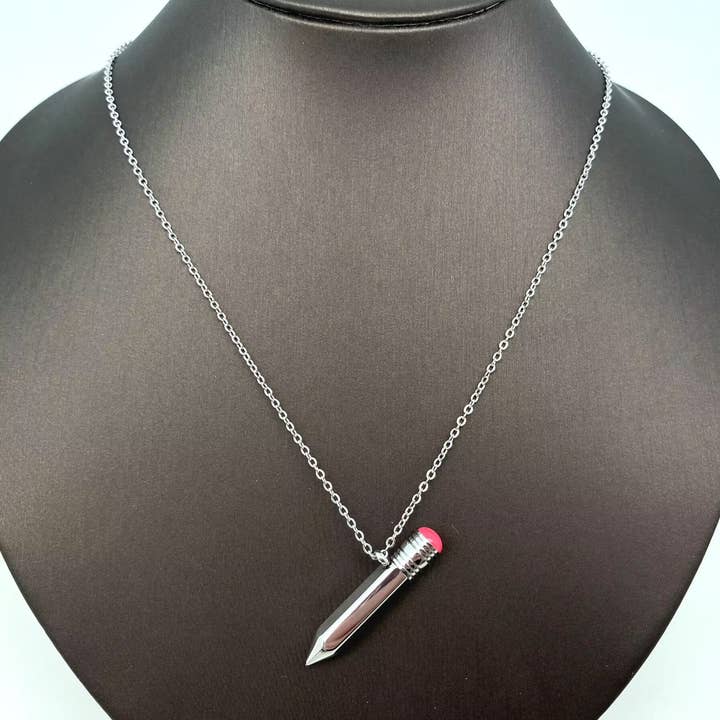 Mio Queena - Wholesale Pendant/charm necklace - Openable Pencil Stainless Steel Pendant Necklace - FGS1