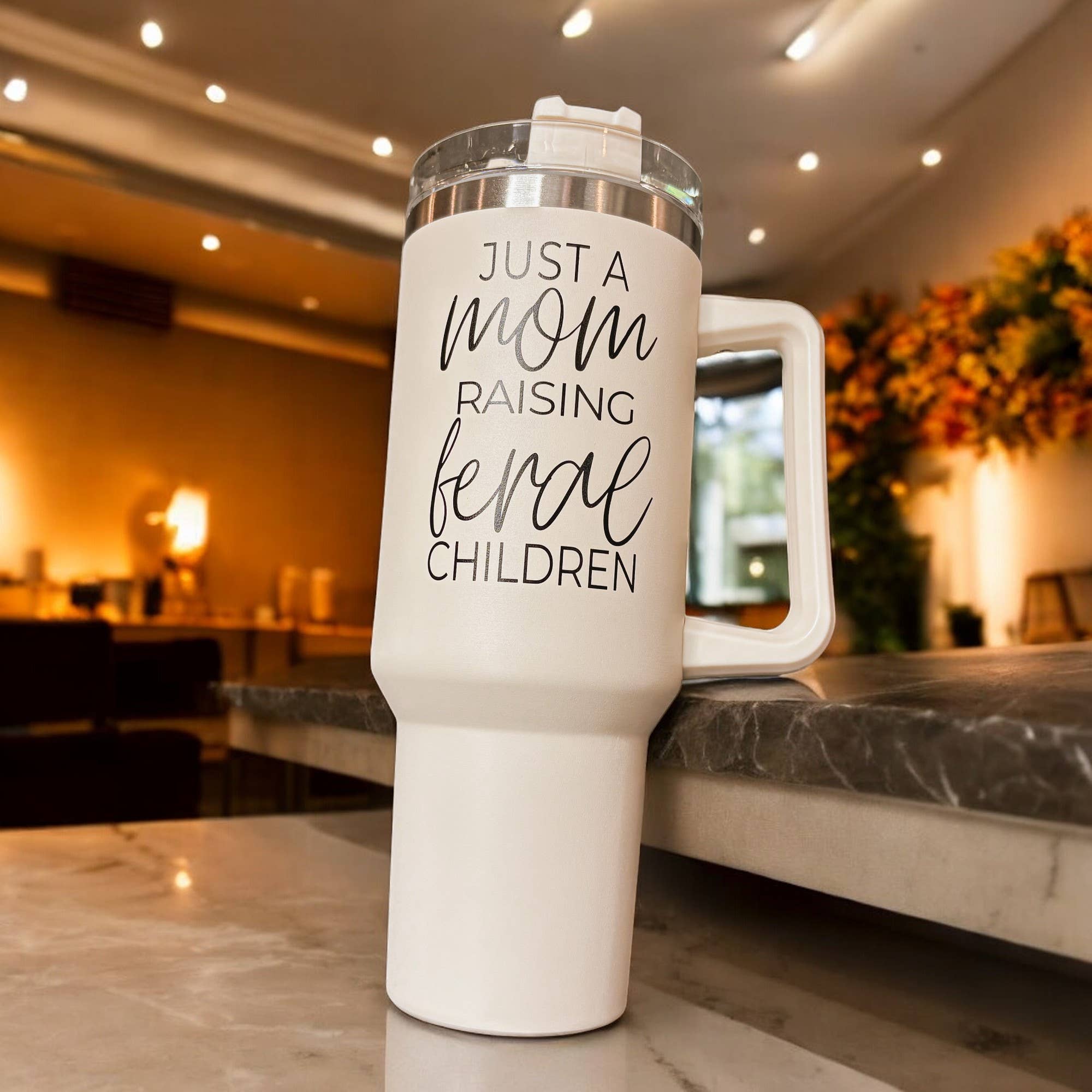 Gia Roma - Wholesale Insulated Mug/Tumbler - Sweater Weather Cream 40 oz Travel Tumbler, Fall Home & Gift56