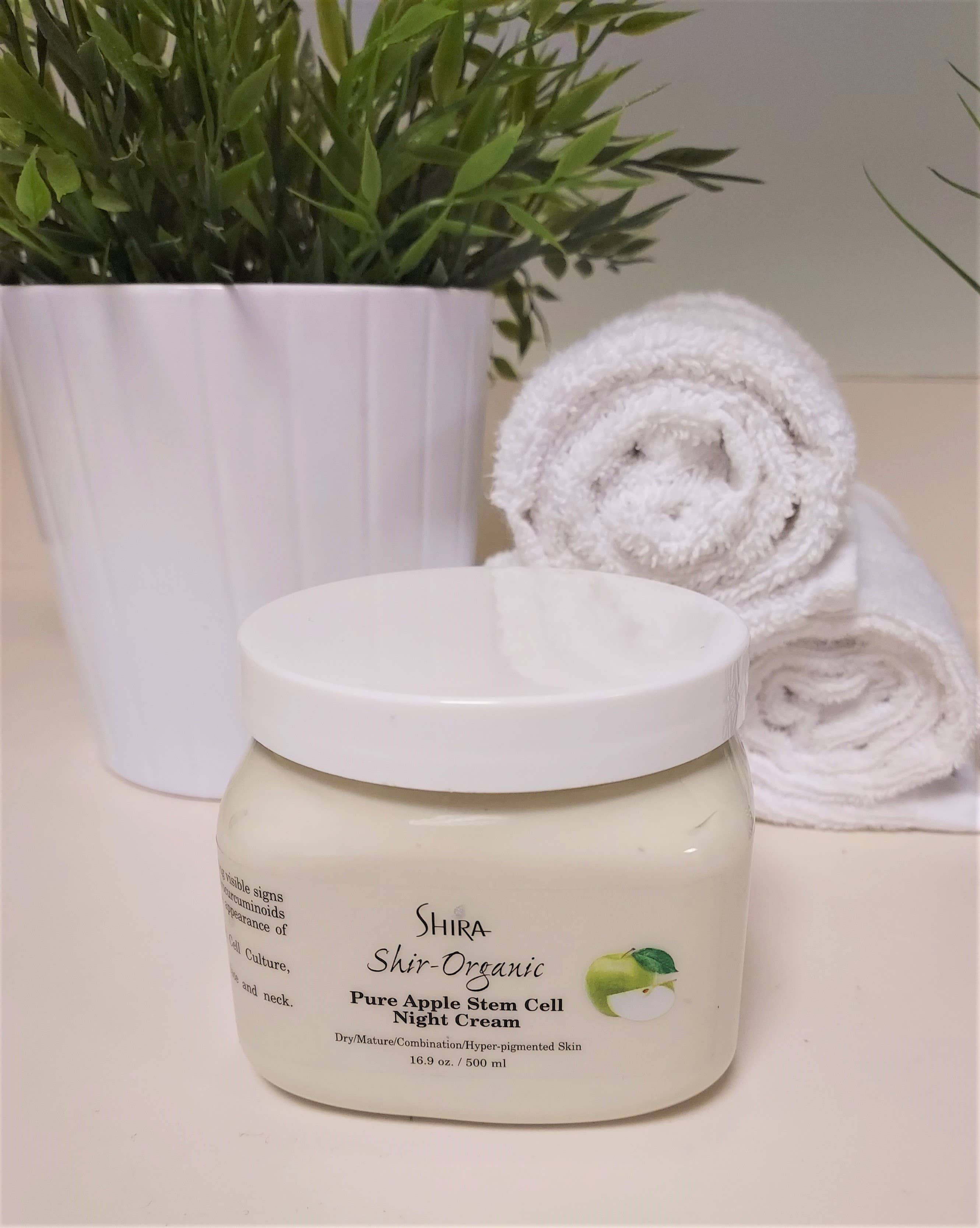 Shira Esthetics - Vente Crèmes de nuit - Shir-Bio Crème de nuit aux cellules souches de pomme (500 ml.)1