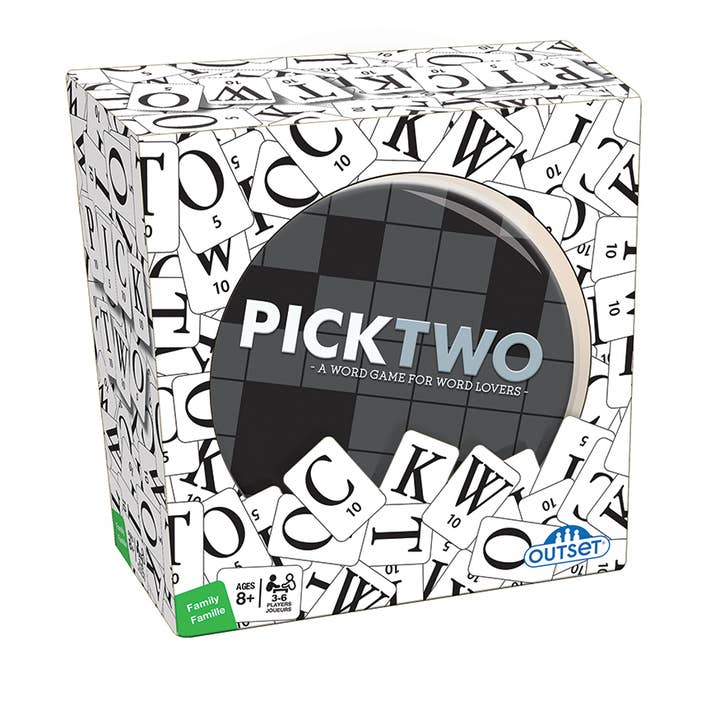 Outset Games and Cobble Hill Puzzles - Wholesale Board Game - Pick Two (tin) The Fast-Paced, Ever-Changing Crossword Game!