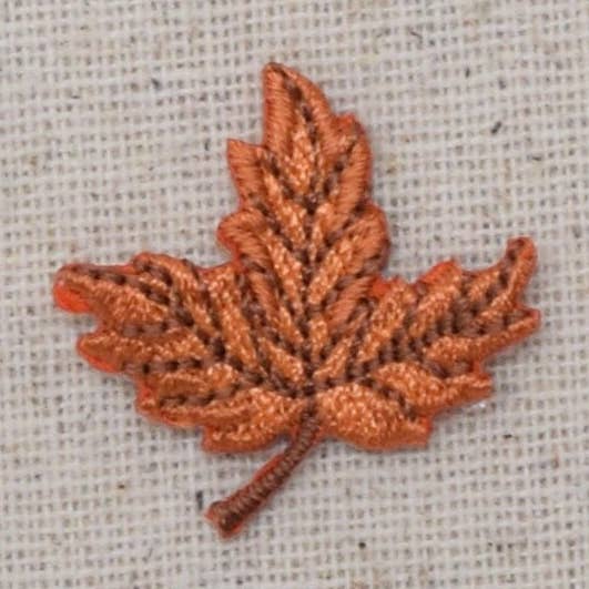 Mini - Baumblatt - Herbst - Herbstbraun - Bestickter Aufnäher - Bügelapplikation - 695563A für den Großhandel von Wholesale Applique