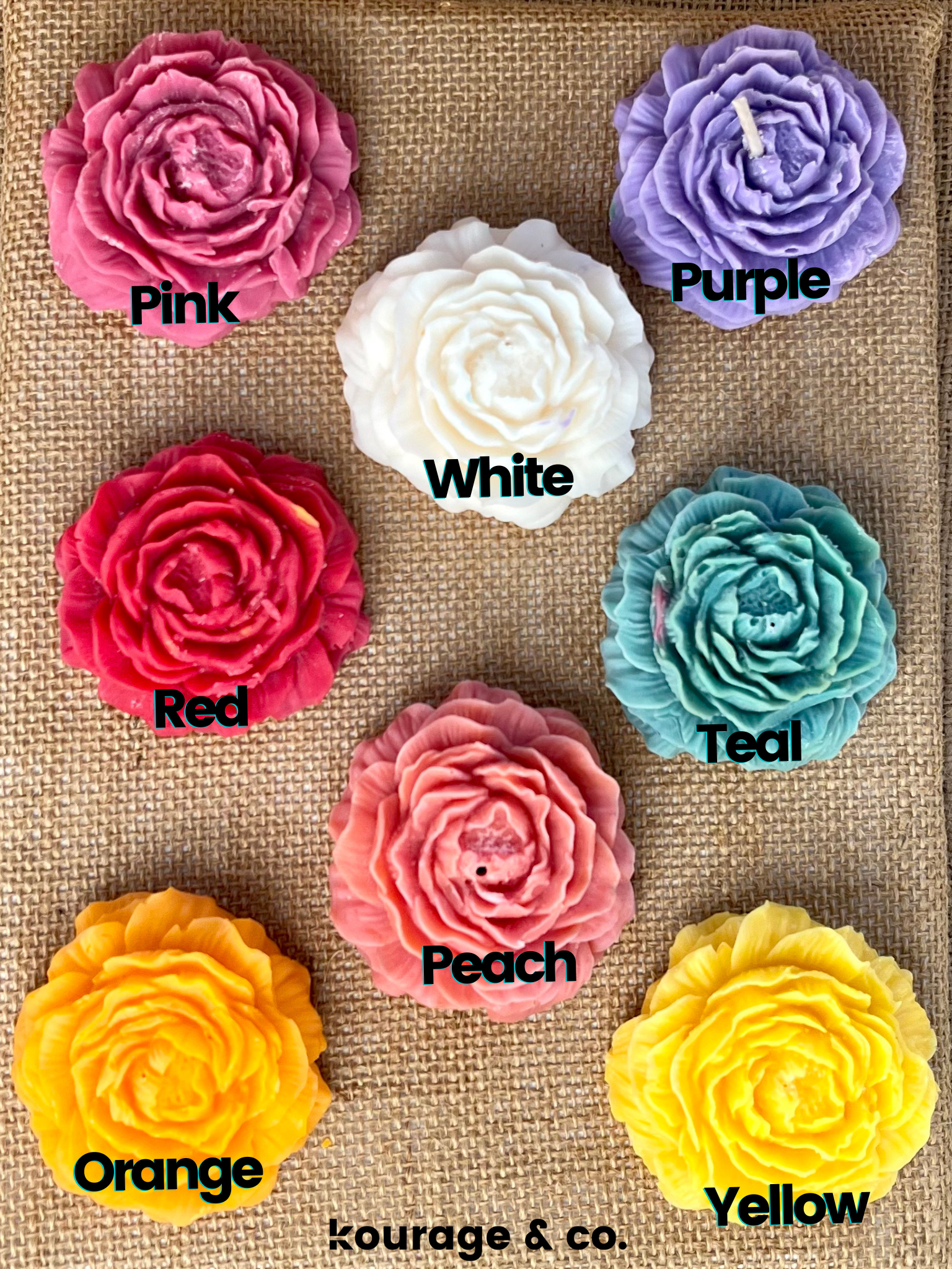 Kourage & co - Wholesale Novelty Candle - Peony Flower Candle17