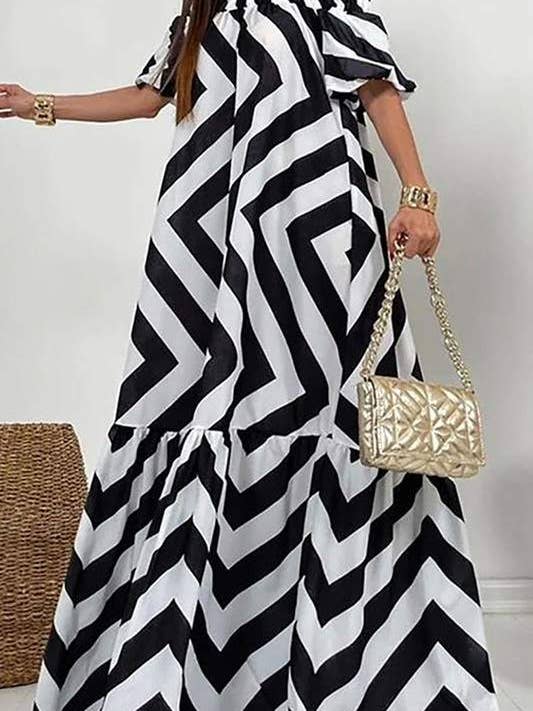 Flarix - Wholesale Dress - Women's - print off shoulder maxi dress2