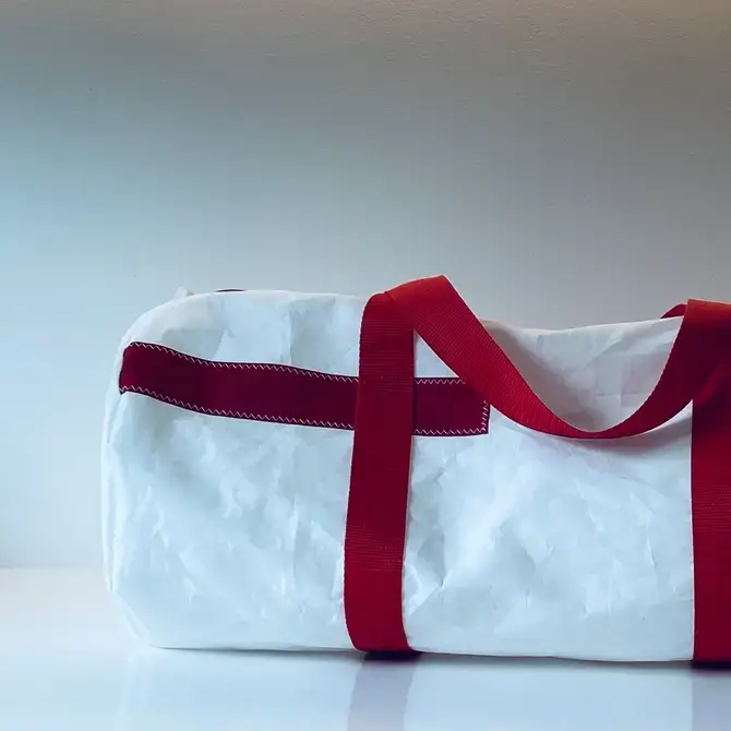 Bientot Dimanche - Wholesale Weekender Bag - Unisex - Upcycled Sail Cloth Duffle Bag Personalised Zero Waste Sport3