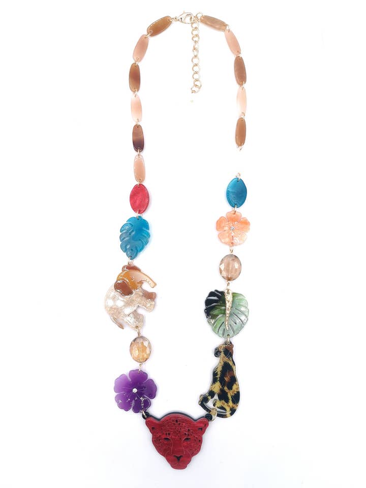 Collares largos de acrílico NK20231109-3MN para venta al por mayor de LORIANE CREATION