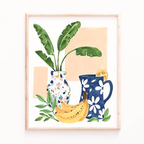 Terrazzo Bananer Kunst Print for engroshandel hos Sabina Fenn
