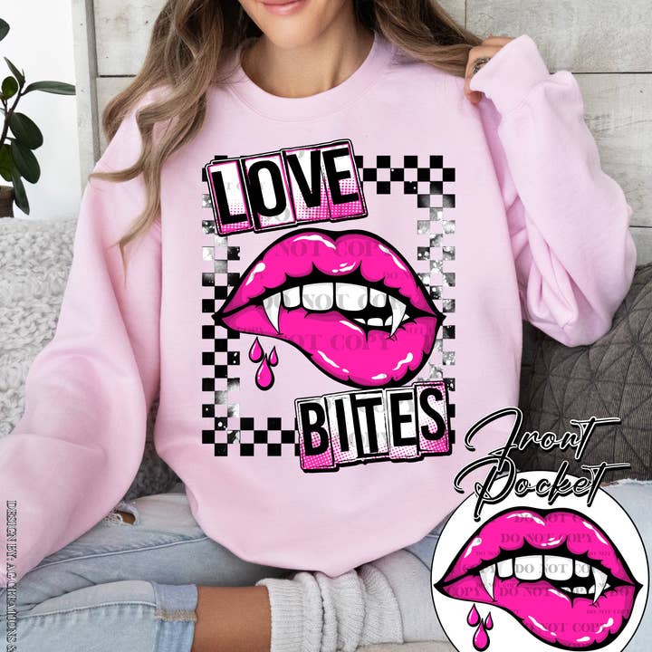 Love Bites Crewneck for wholesale by Gabbie Co.