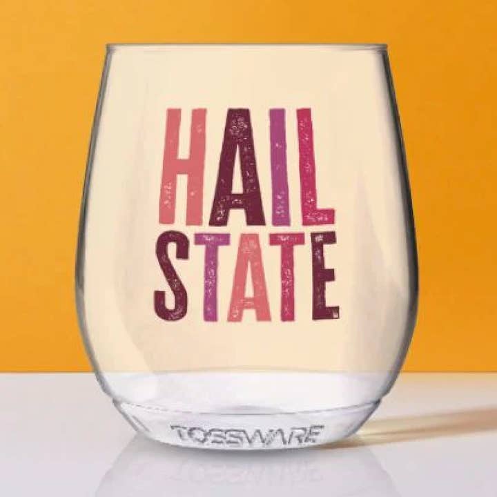 Hail State Multi Color Shatterproof Wine Glasses for wholesale by MADdesign