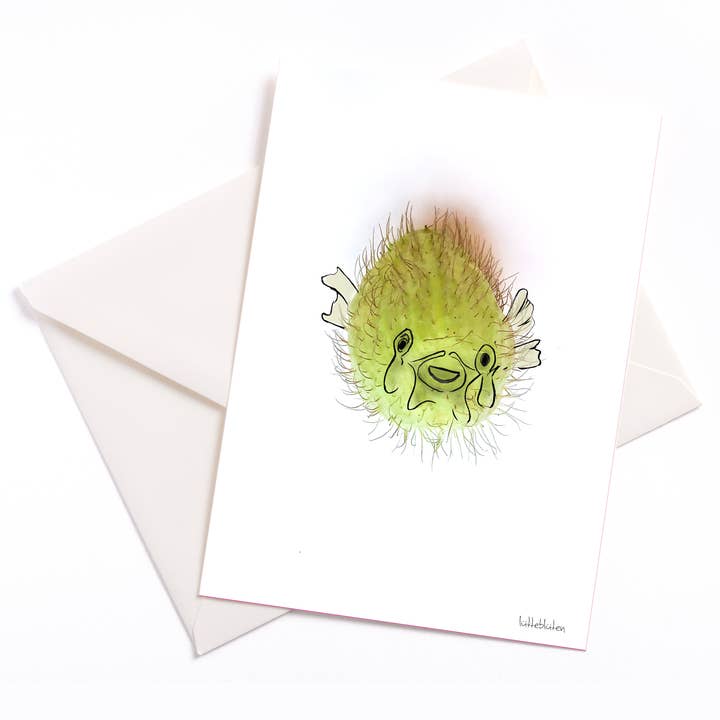 Poisson-globe - carte avec enveloppe pour la vente par Lütteblüten