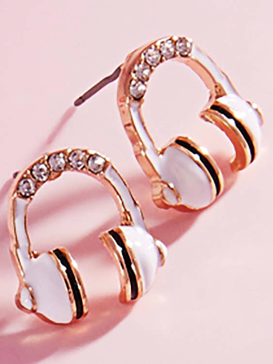 Pendientes geniales para DJ, música, rock and roll de los 80, retro para venta al por mayor de Pretty Attitude Clothing