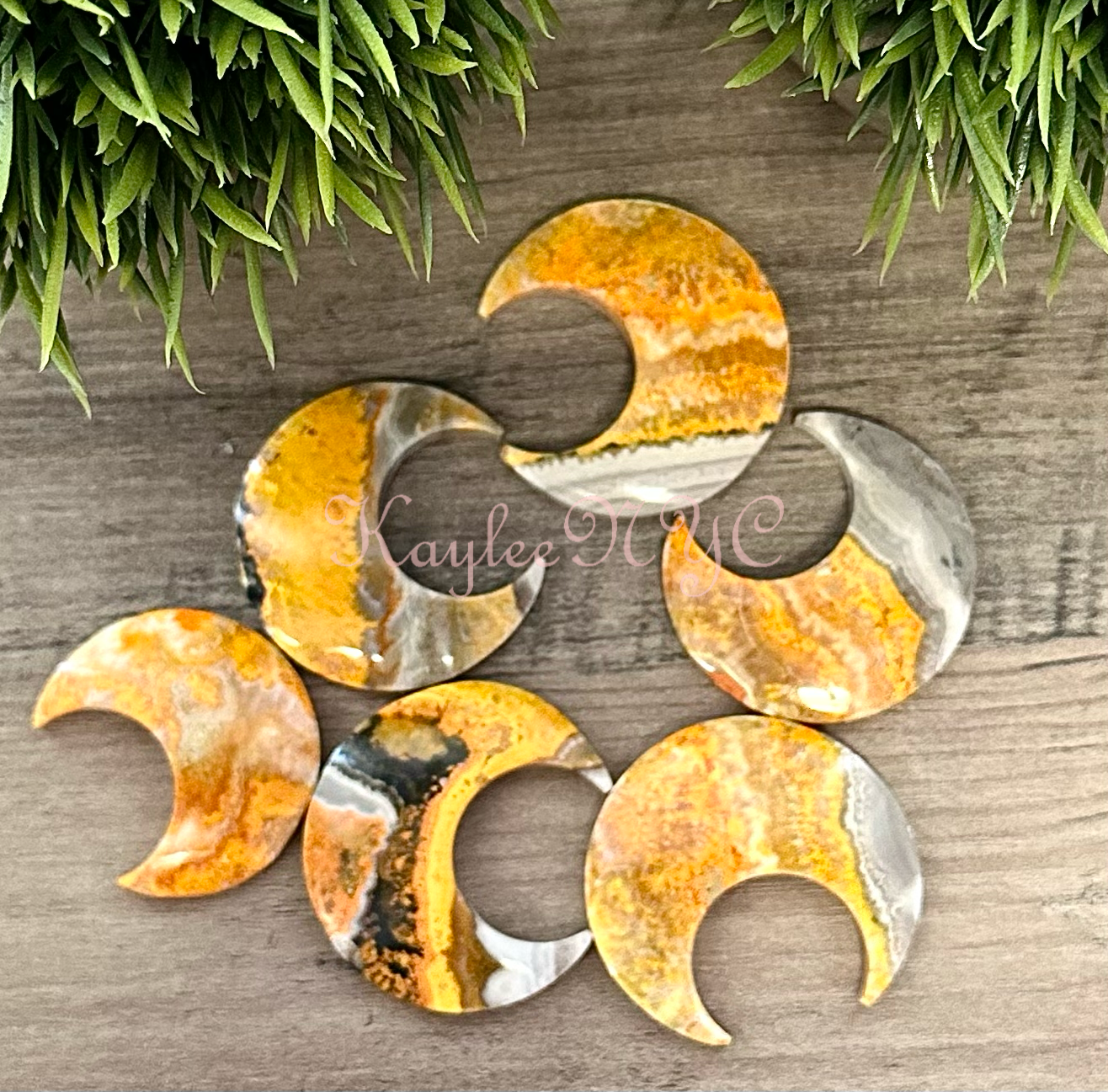 KayleeNYC - Wholesale Spiritual Stone/Crystal - Natural Bumblebee Jasper Moons Crystals2