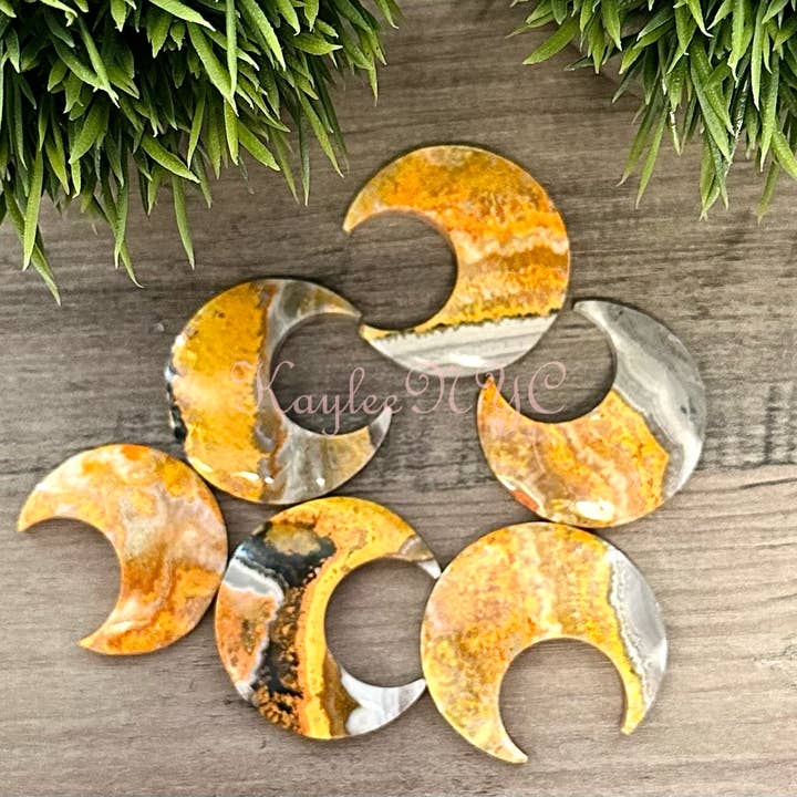 KayleeNYC - Wholesale Spiritual Stone/Crystal - Natural Bumblebee Jasper Moons Crystals2