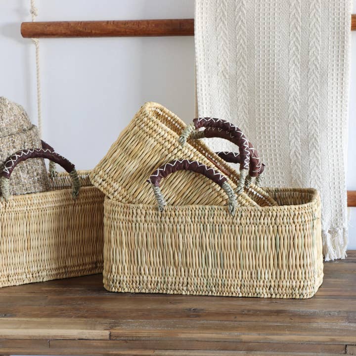 Gran Wholesale - Wholesale Basket - Market Reed Storage & Leather Baskets Shopping Bag5