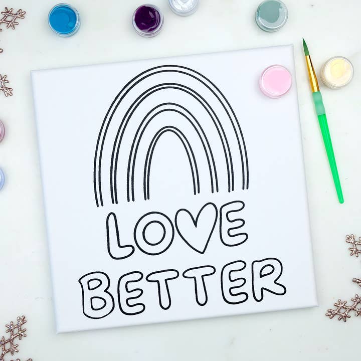 Canvas Painting Kit - Love Better for wholesale by Twirling Bird Creative