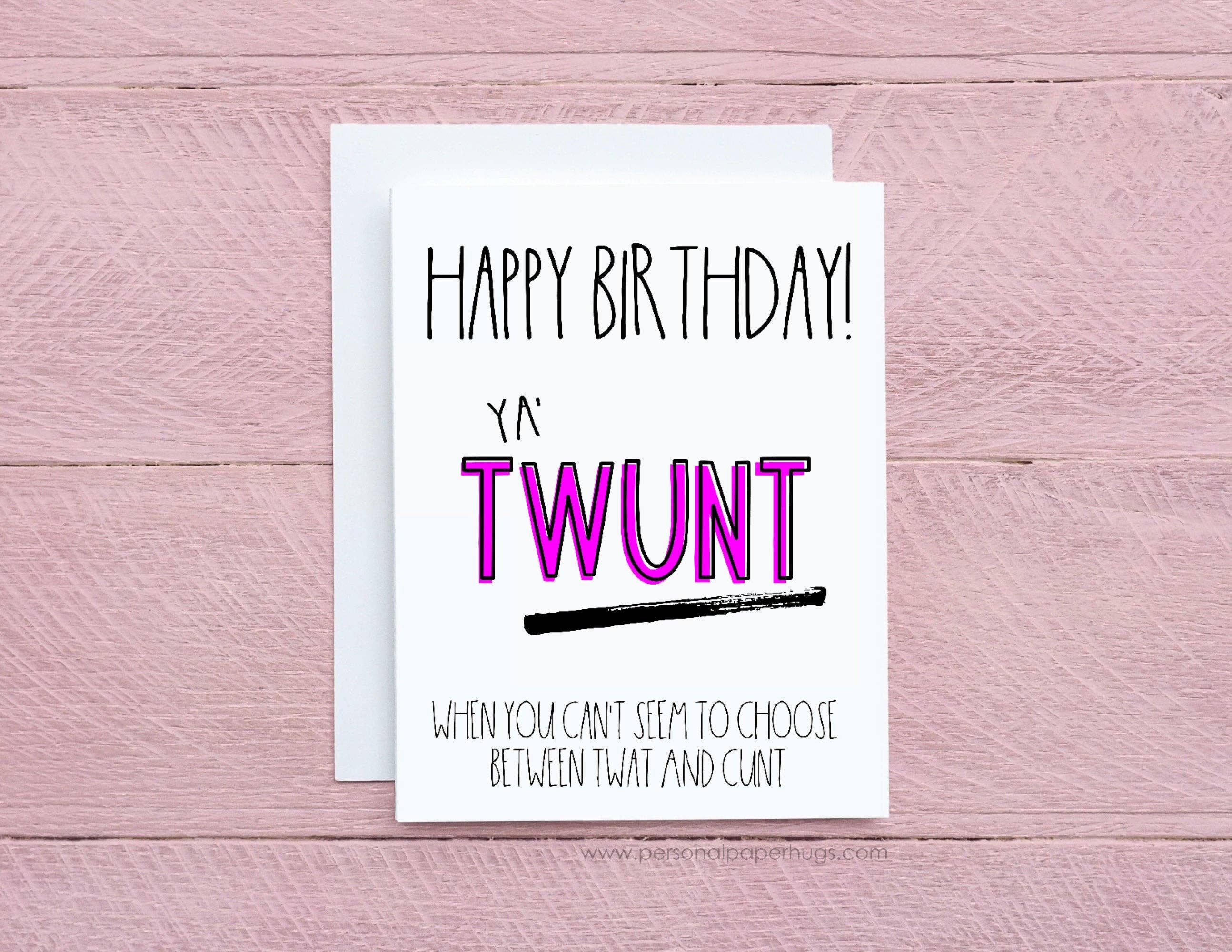 Personal Paper Hugs - Wholesale Birthday Card - Funny Rude Sarcastic Birthday Greeting Card for Friend, Funny Birthday Card for Best Friend