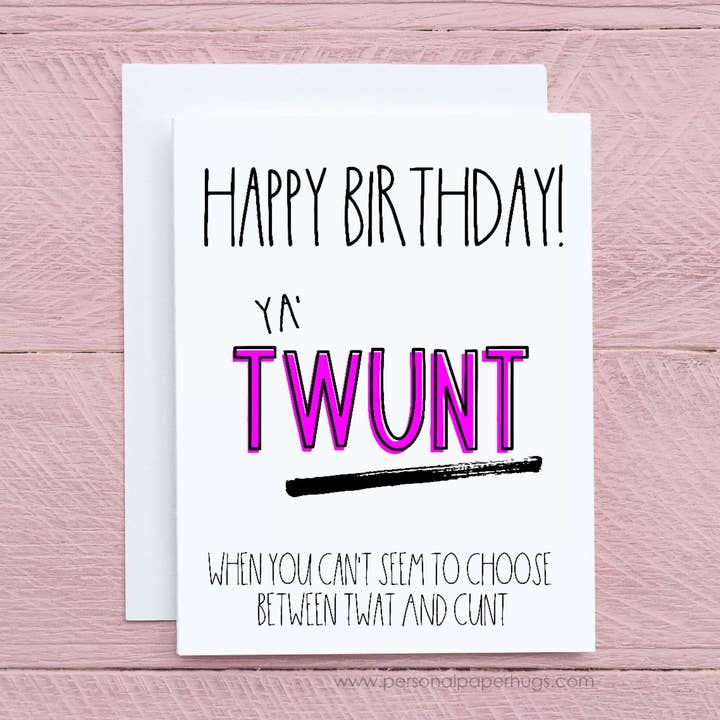 Personal Paper Hugs - Wholesale Birthday Card - Funny Rude Sarcastic Birthday Greeting Card for Friend, Funny Birthday Card for Best Friend0