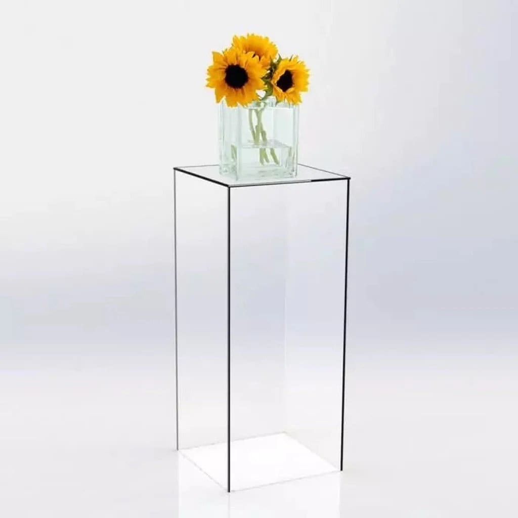Plasticmart - Wholesale Retailer Display Stand/Case - Clear Acrylic Pedestal 12"x 12" x 30" Tall7