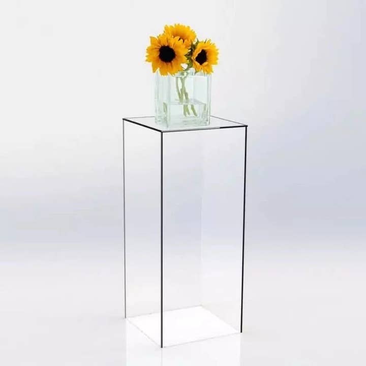 Plasticmart - Wholesale Retailer Display Stand/Case - Clear Acrylic Pedestal 12"x 12" x 30" Tall7
