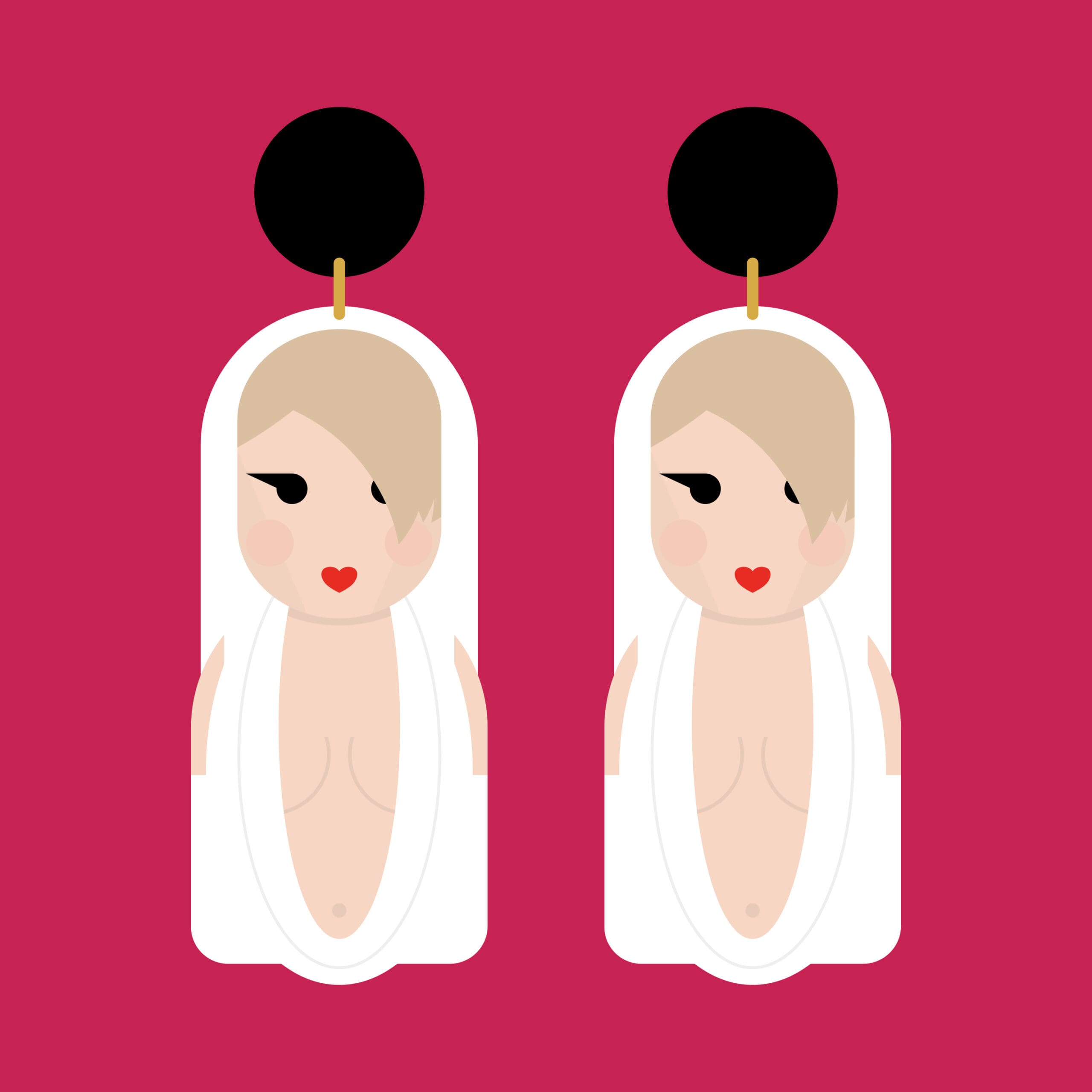 Hey There Munchquin – wholesale Dangle earrings – Wooden Icon inspired dangle earrings - Bowie Ziggy Stardust9