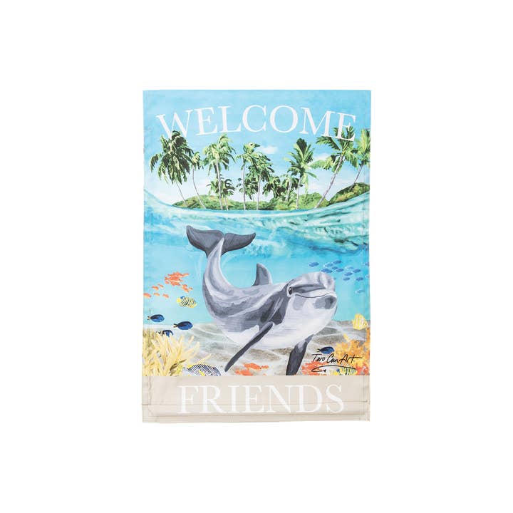 Beachcombers - Wholesale Flag - SALE Welcome Friends Dolphin Flag