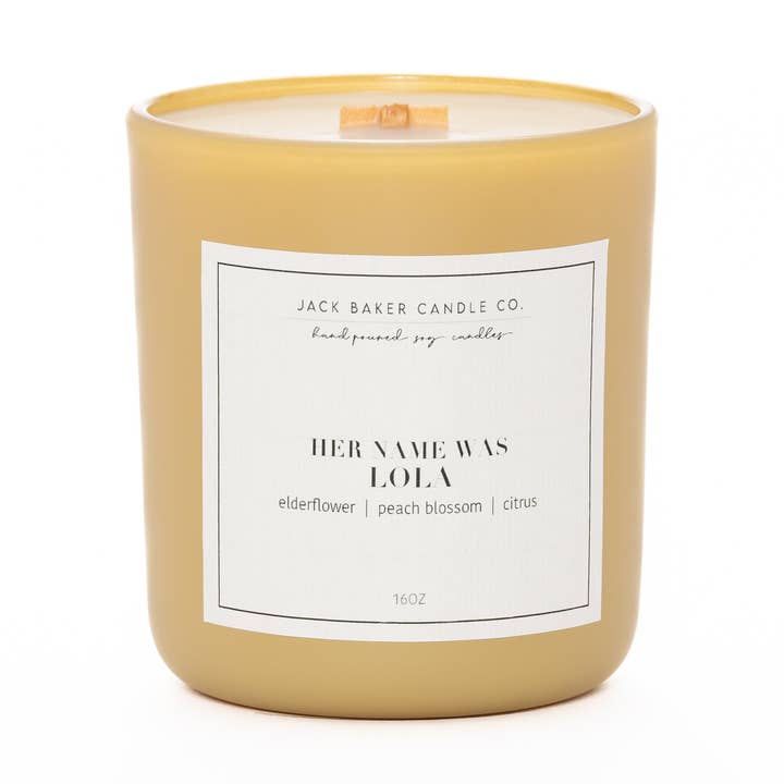 Butter by Jack Baker - Her Name Was Lola 16 oz Jar Candle for wholesale by Jack Baker Candle Co