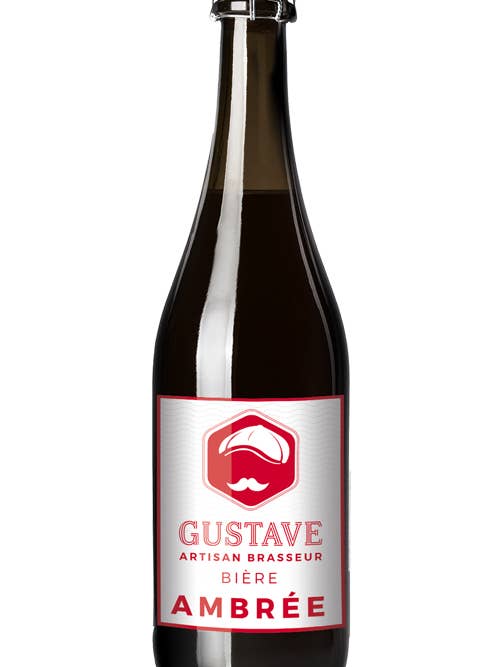 Gustave Amber öl 75cl för wholesale av LES BIÈRE GUSTAVE