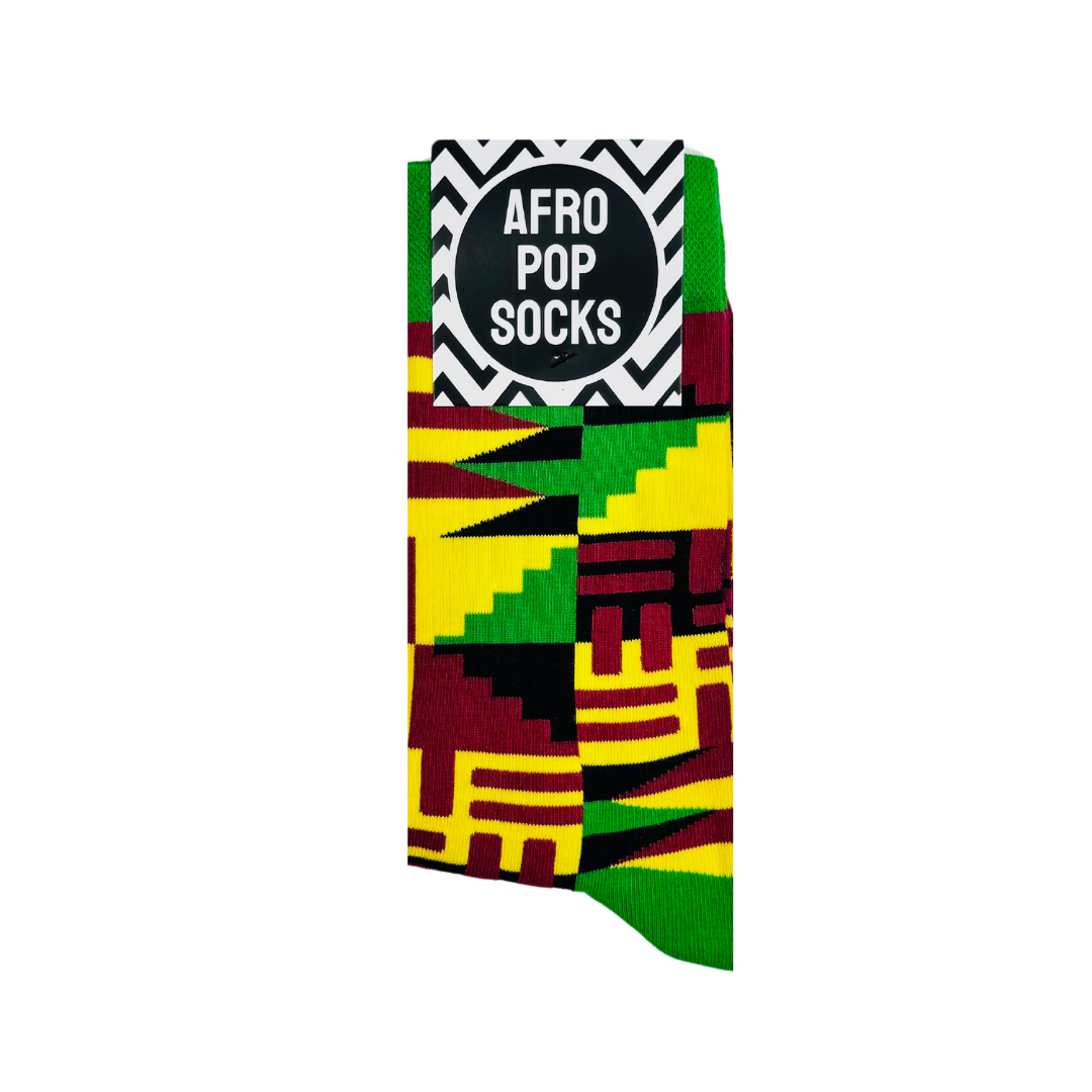 Afropop – wholesale Socks – Unisex – Scholar Socks Green4
