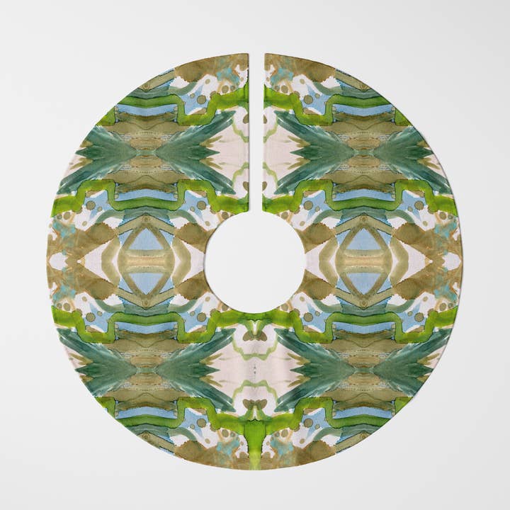 Lake Como Tree Skirt for wholesale by Windy O'Connor Art & Home