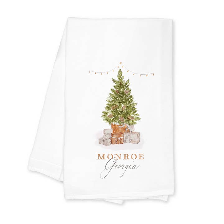 Cotton Tea Towel White-Cottage Tree Monroe Georgia for wholesale by Love Local