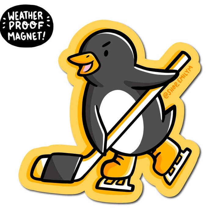 Pittsburgh Hockey Penguin Magnet for wholesale by Shop Emily M