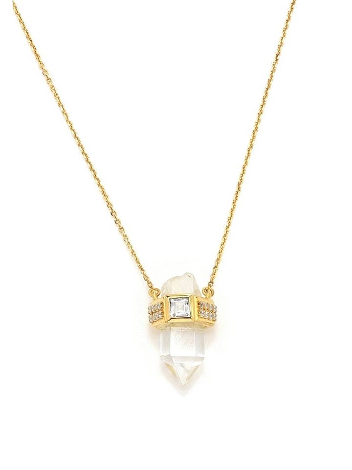 "Magical Baby" Crystal Clear Quartz Necklace for wholesale by Nayla Jewelry