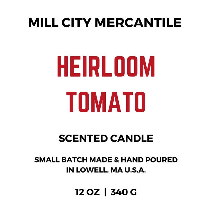HEIRLOOM TOMATO CANDLE for wholesale by MILL CITY MERCANTILE