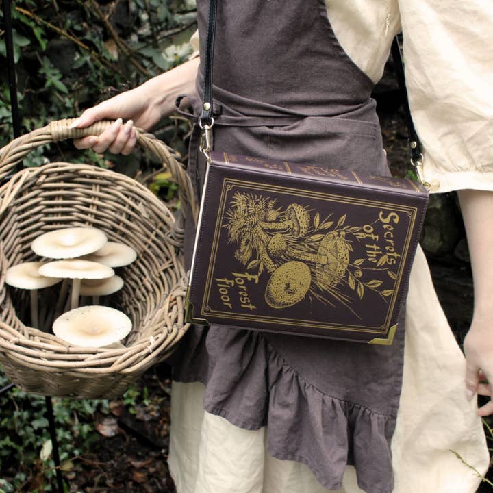 Well Read Company - Wholesale Crossbody Bag - Women's - Luxury Gold Foiled Secrets of the Forest Floor Book Handbag Crossbody Purse3