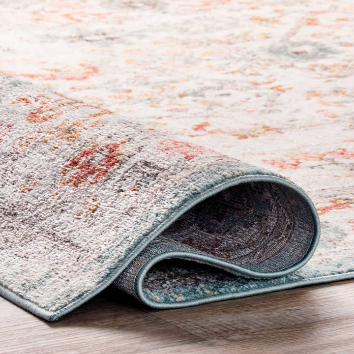 Beige Vintage Floral Lenore Area Rug for wholesale on Faire