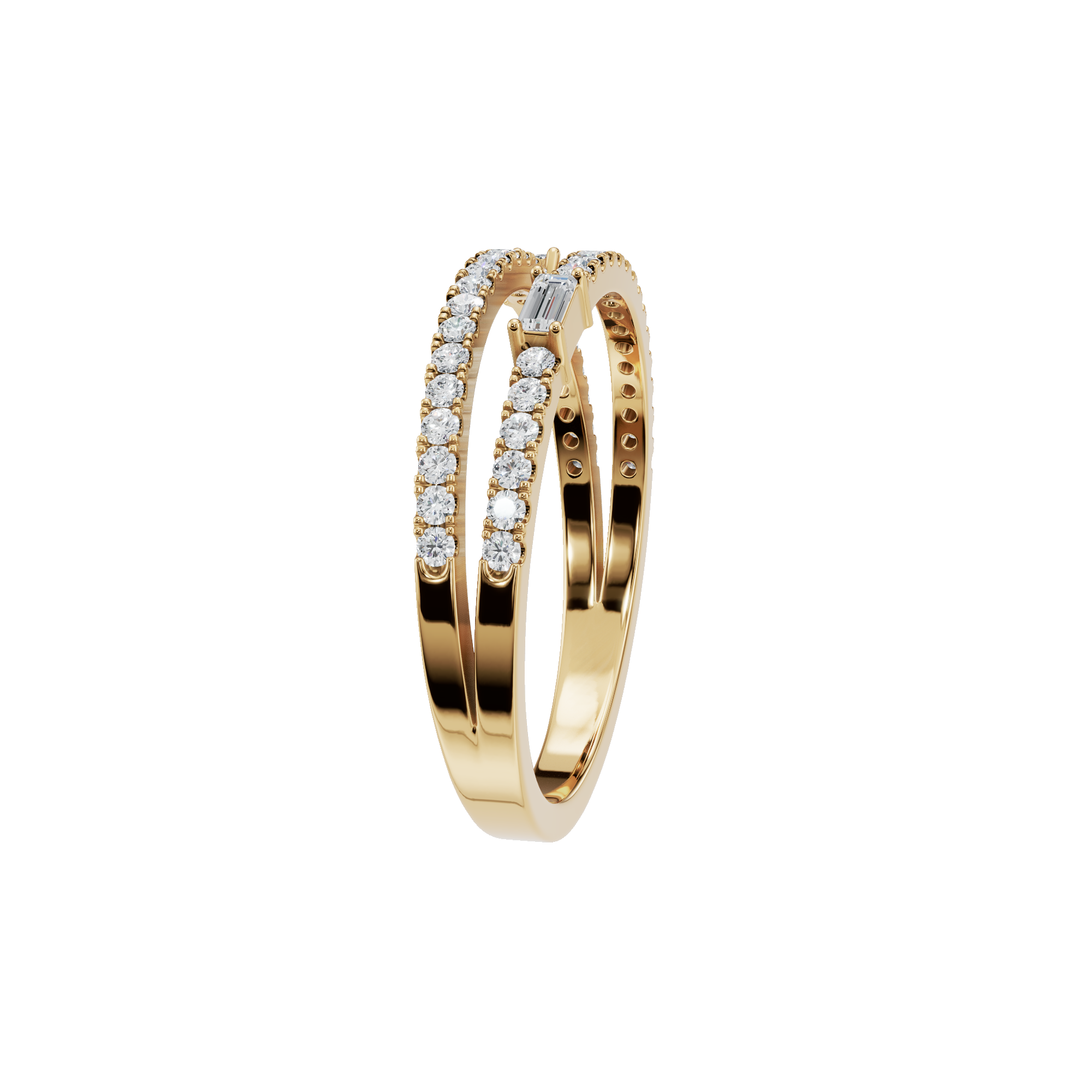 PureYou Jewelry - Vente Alliances/bagues de mariage - Bague de déclaration en or 14 carats avec diamant, Bague de mariage en diamant11