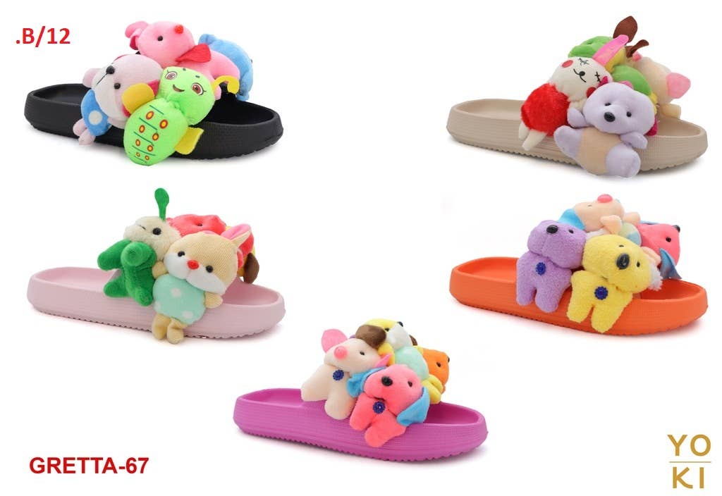 Yoki Fashion – wholesale Slip in-skor – Dam – YOKI GRETTA-67 Damsko Toffel Slide Med Leksaksdjur0