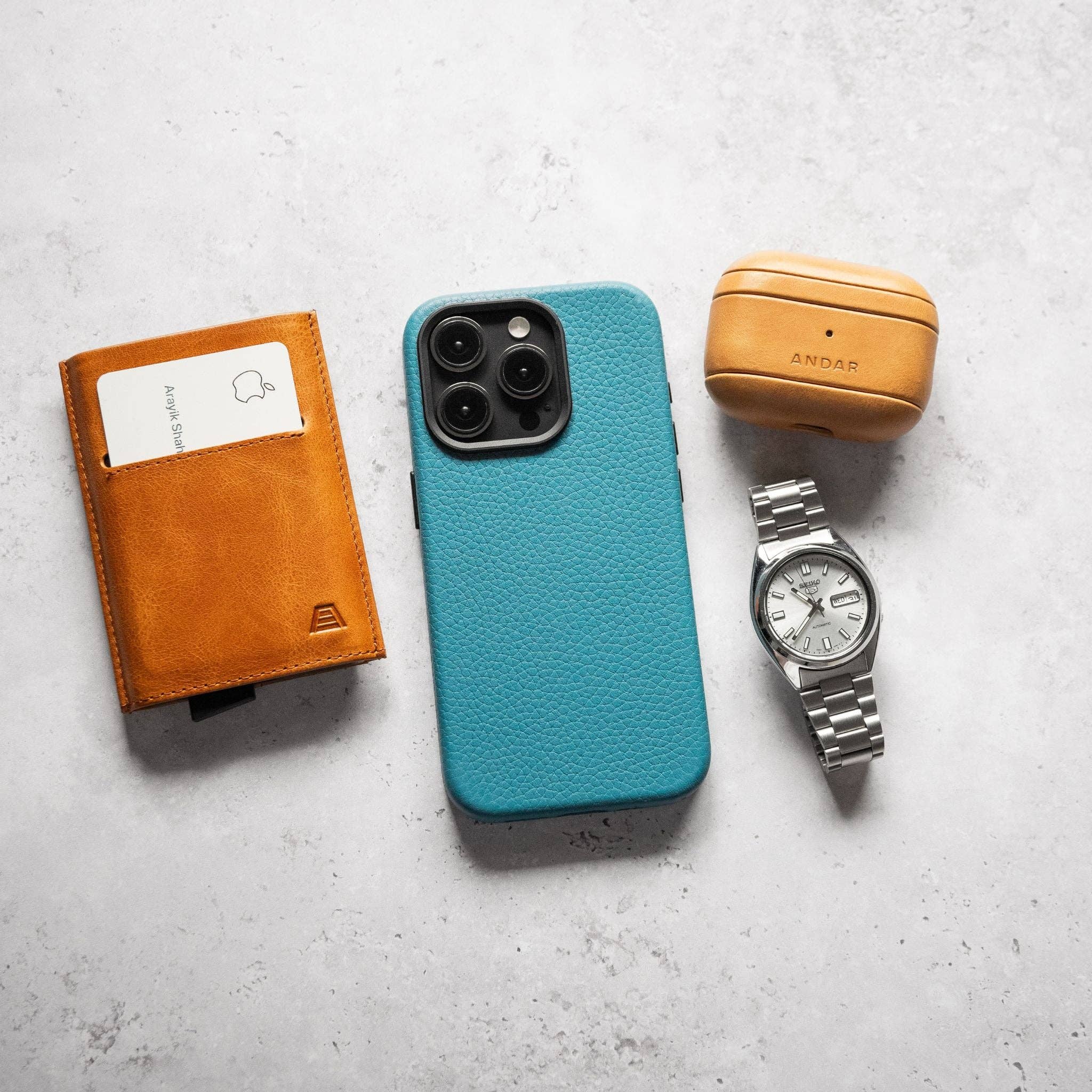 Andar - Wholesale Phone Case - Unisex - The Aspen Full Grain Leather iPhone Phone Case with MagSafe84