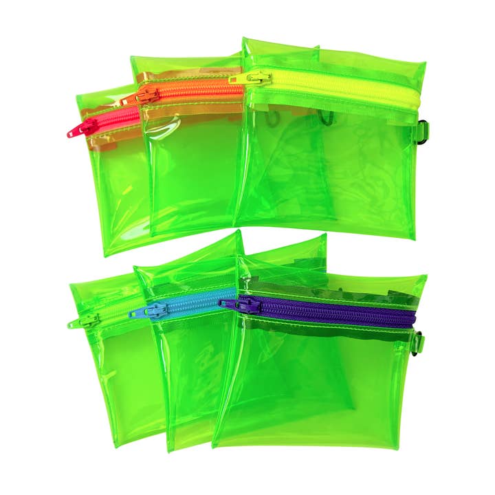 Transparent Coin Pouch | neon green for wholesale by NEON SOL