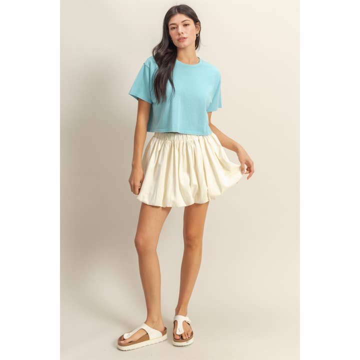 HYFVE - Wholesale Shirt - Women's - DZ25A903-Washed Cropped T Shirt