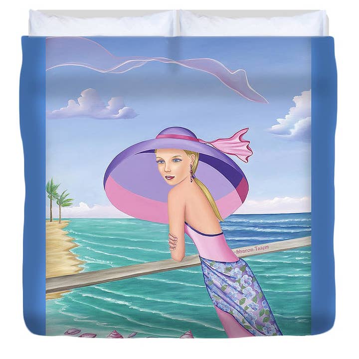 Palm Beach Lilla - Dynebetræk for engroshandel hos Sharon Tatem Fashion LLC