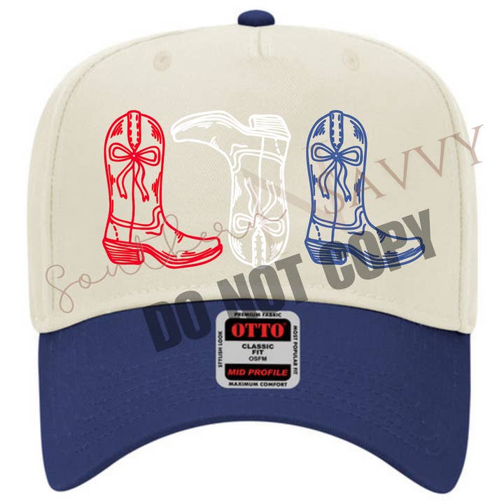 EMBROIDERED USA Boots Hat for wholesale by Southern N Savvy
