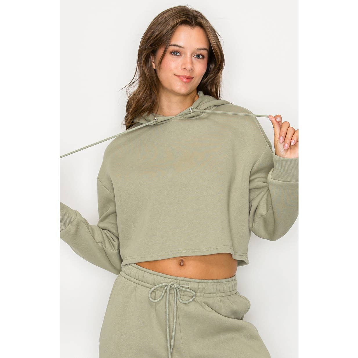UP CLOTHING - Wholesale Hoodie - Women's - Cropped Fleece Pullover Hoodie Sweatshirt10