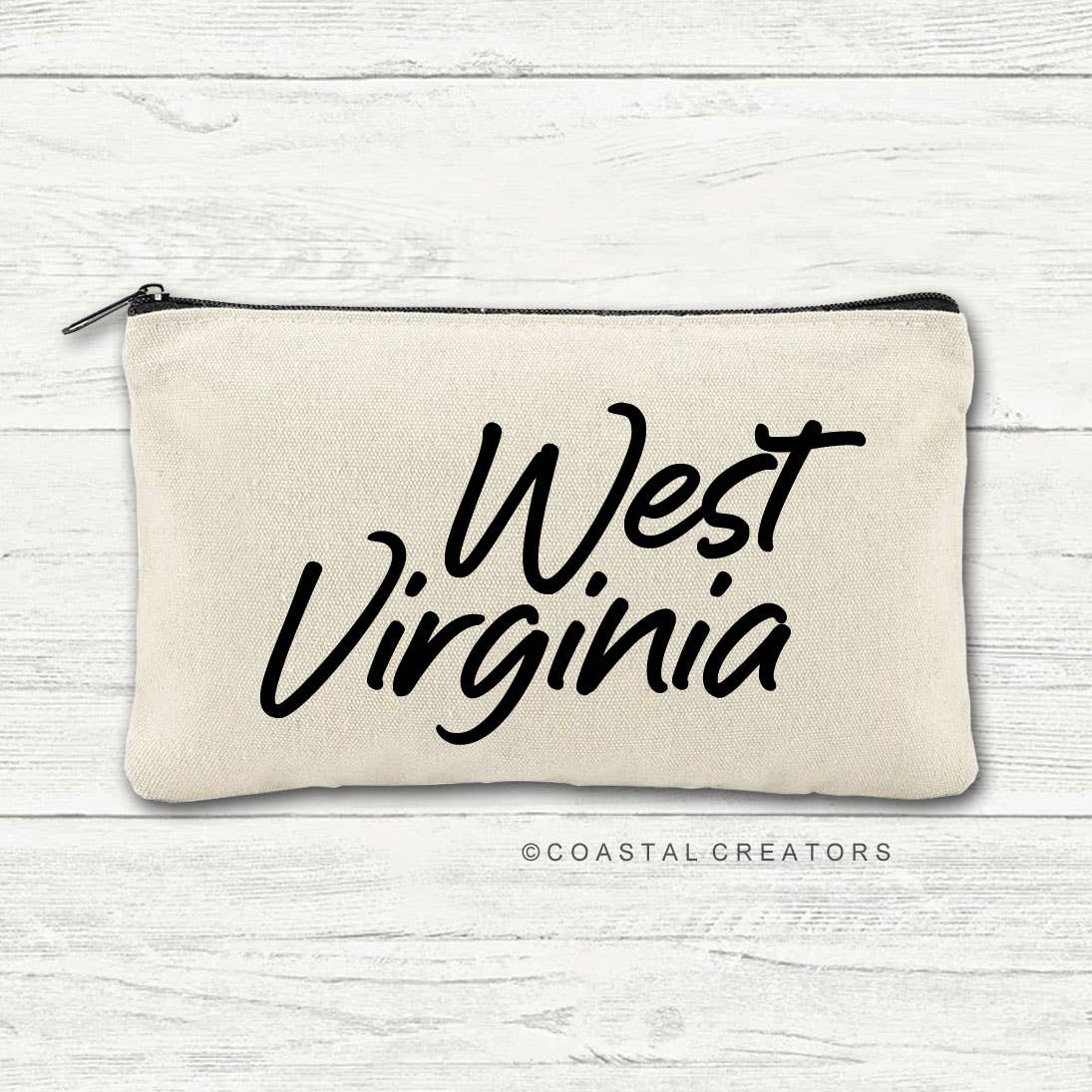 Coastal Creators of Connecticut - Wholesale Pouch - Women's - Personalized State Name Canvas Travel Bags (Packaged)1