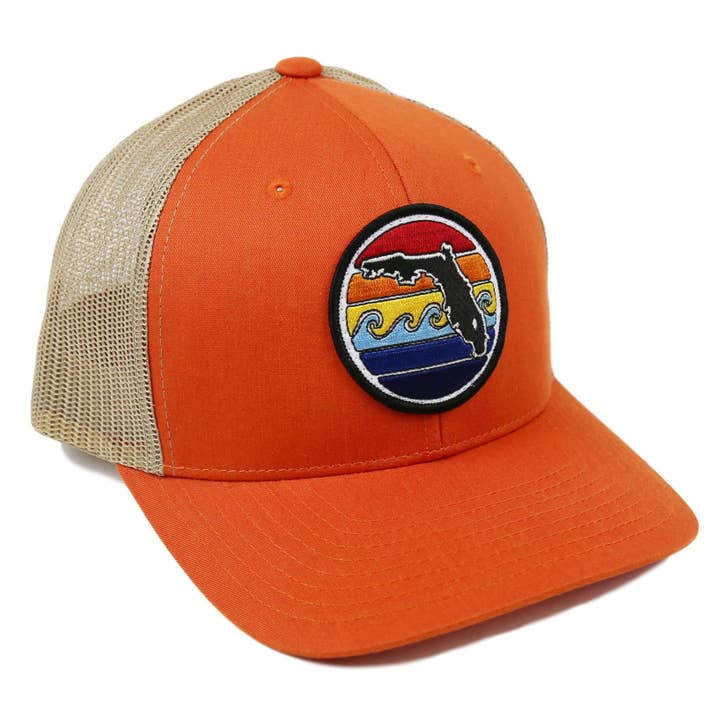 Sunshine State Goods – Großhandel Trucker-Cap – Unisex – Florida Sunset Trucker Cap - Orange2