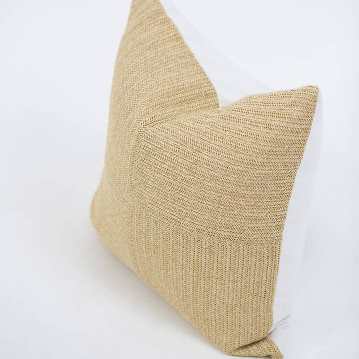 BHD HOME - Wholesale Chair cushion - Raffia Squares Natural Lounge Cushion 55 x 55cm2