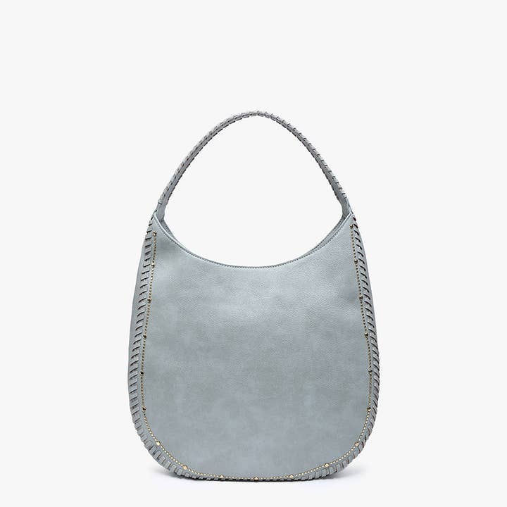 Jen & Co. - Wholesale Shoulder Bag - Women's - M2426 Leslie Studded Whipstitch Hobo5