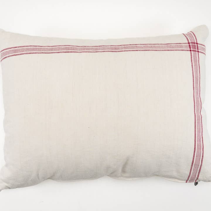 Pillow: Handwoven antique Hungarian hemp - P030 for wholesale by Lineage Botanica
