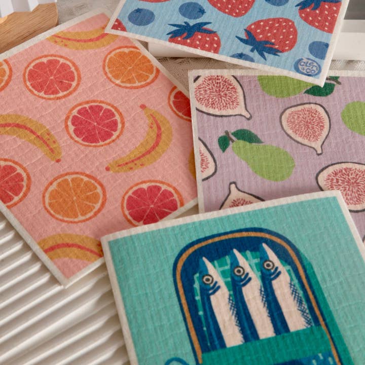 Clem & Co. - Wholesale Dishcloth - Sardine Tin Swedish Dish Cloth2