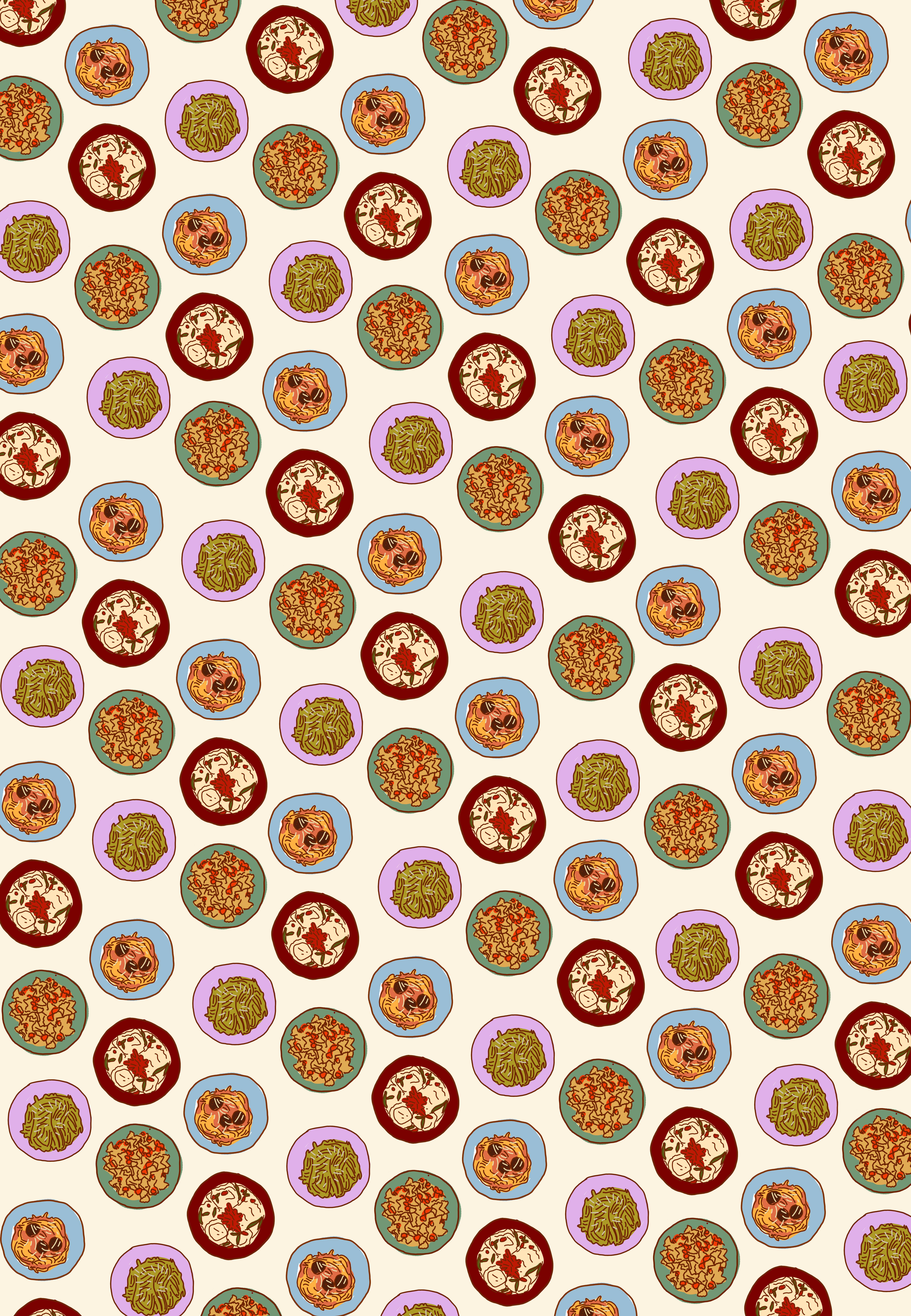 La Familia Green - Wholesale Flat Wrap - Pasta Wrapping Paper Sheet0