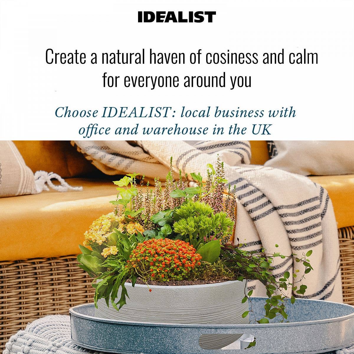 Idealist Lite Fibrestone Planters - Wholesale Plant Pot - IDEALIST Ribbed Light Concrete Bowl Planter9